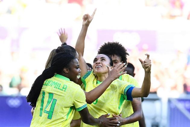 Marta foi punida com dois jogos de 'gancho' e está suspensa da semifinal dos Jogos Olímpicos de Paris-2024 (Foto/AFP)