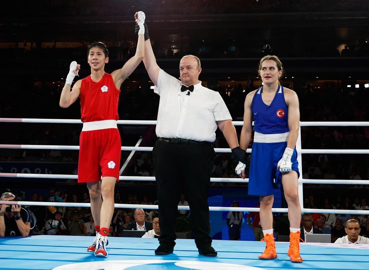 Lin Yu Ting venceu a turca Esra Yildiz Kahraman e se classificou para a final no boxe feminino até 57kg (Foto/AFP or licensors)