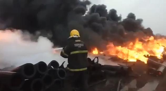 Combate a incêndio (Foto/Reprodução)