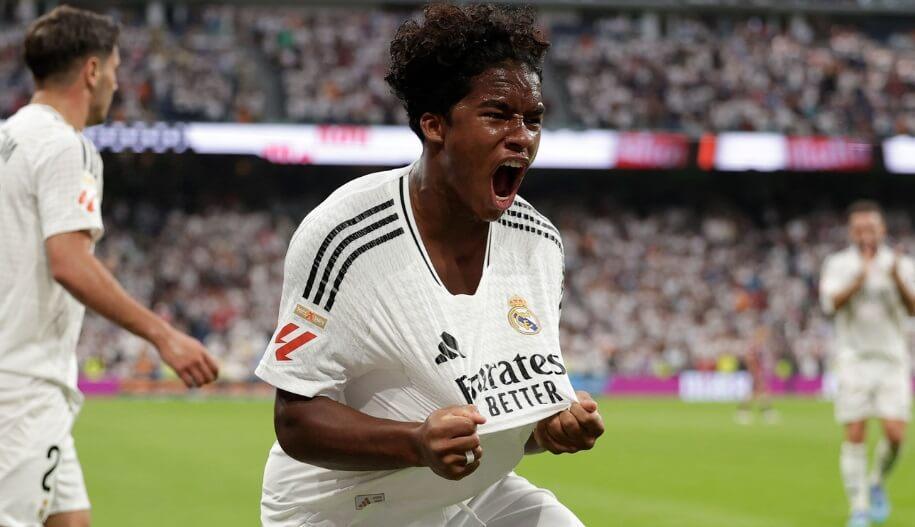Com o gol, o brasileiro se tornou o estrangeiro mais jovem a marcar pelo Real Madrid na história do Campeonato Espanhol (Foto/Divulgação)