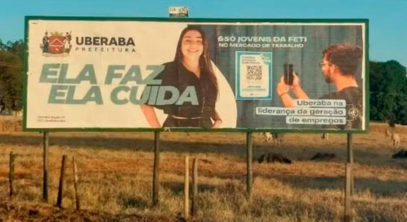 No caso da campanha "Ela faz/Ela cuida", novo recurso da federação PSDB/Cidadania segue a linha das ações anteriores e questiona a semelhança entre a campanha eleitoral da prefeita Elisa Araújo e a promovida pela Prefeitura de Uberaba (Foto/Reprodução)