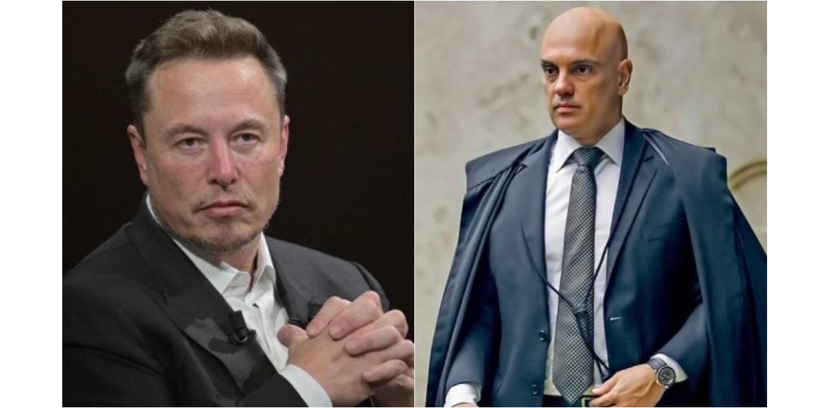 O empresário Elon Musk e o ministro Alexandre de Moraes travam um embate que chegou ao ápice nesta semana (Foto/Alain Jocard/AFP/Fellipe Sampaio/STF)