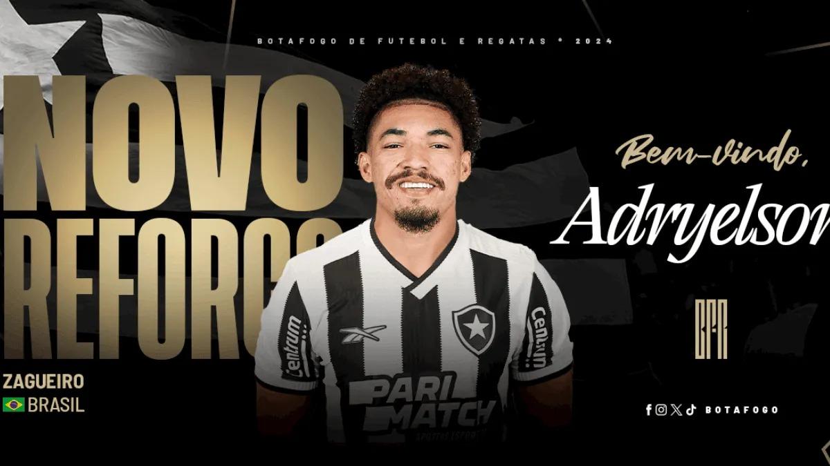 Adryelson chega ao Botafogo por empréstimo (Foto/Divulgação)