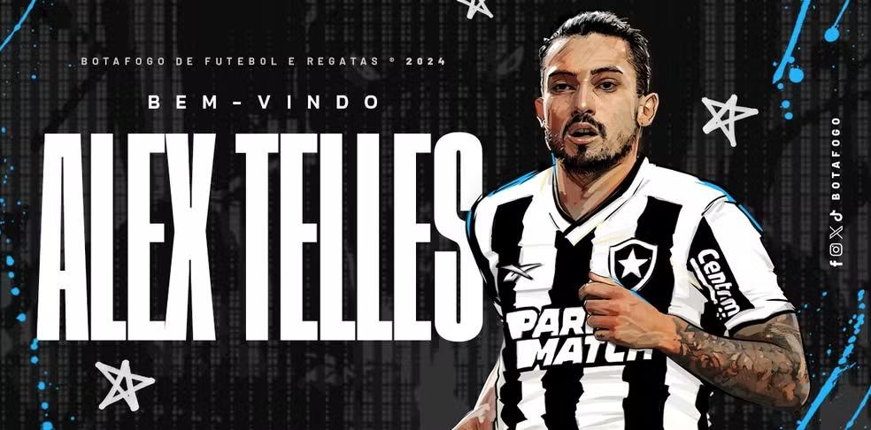 Alex Telles é anunciado pelo Botafogo (Foto/Divulgação)