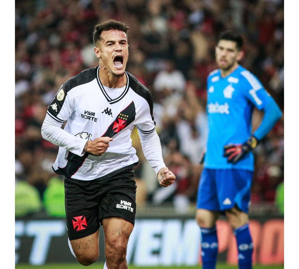 Philippe Coutinho fez o gol de empate do Vasco no clássico contra o Flamengo (Foto/Matheus Lima/Vasco da Gama)