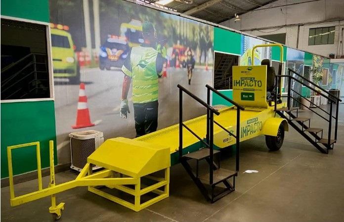 Equipamento está instalado na unidade da PRF na 050 e faz parte das atividades da Semana Nacional do Trânsito, em parceria com a Eco050 (Foto/Divulgação)