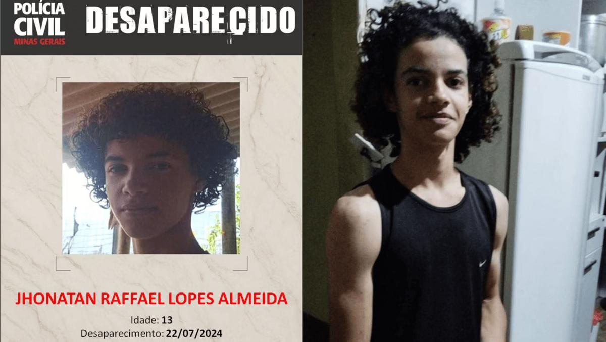 Ligações anônimas podem auxiliar na busca pelo desaparecido (Foto/PCMG/Divulgação e Redes Sociais/Reprodução/@PacíficaLopes)