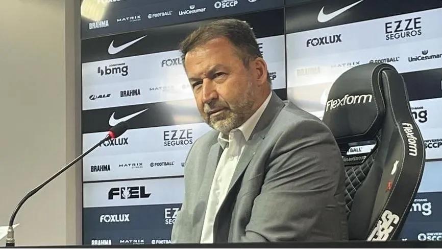 O Corinthians emitiu uma nota oficial, assinada pelo presidente Augusto Melo, criticando a decisão tomada pela CBF (Foto/CNN/Augusto Moura)