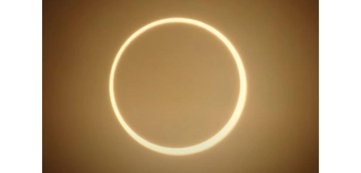 Em outubro de 2023, a região de Canaã dos Carajás, no Pará, pode avistar um elipse solar anular, que resulta em um "anel de fogo" no céu (Foto/Observatório Nacional/Reprodução)