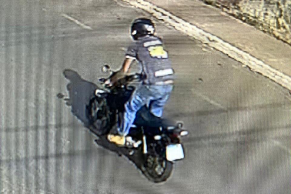 Câmeras de segurança de Conceição das Alagoas ajudaram na localização e prisão do motociclista (Foto/Divulgação)