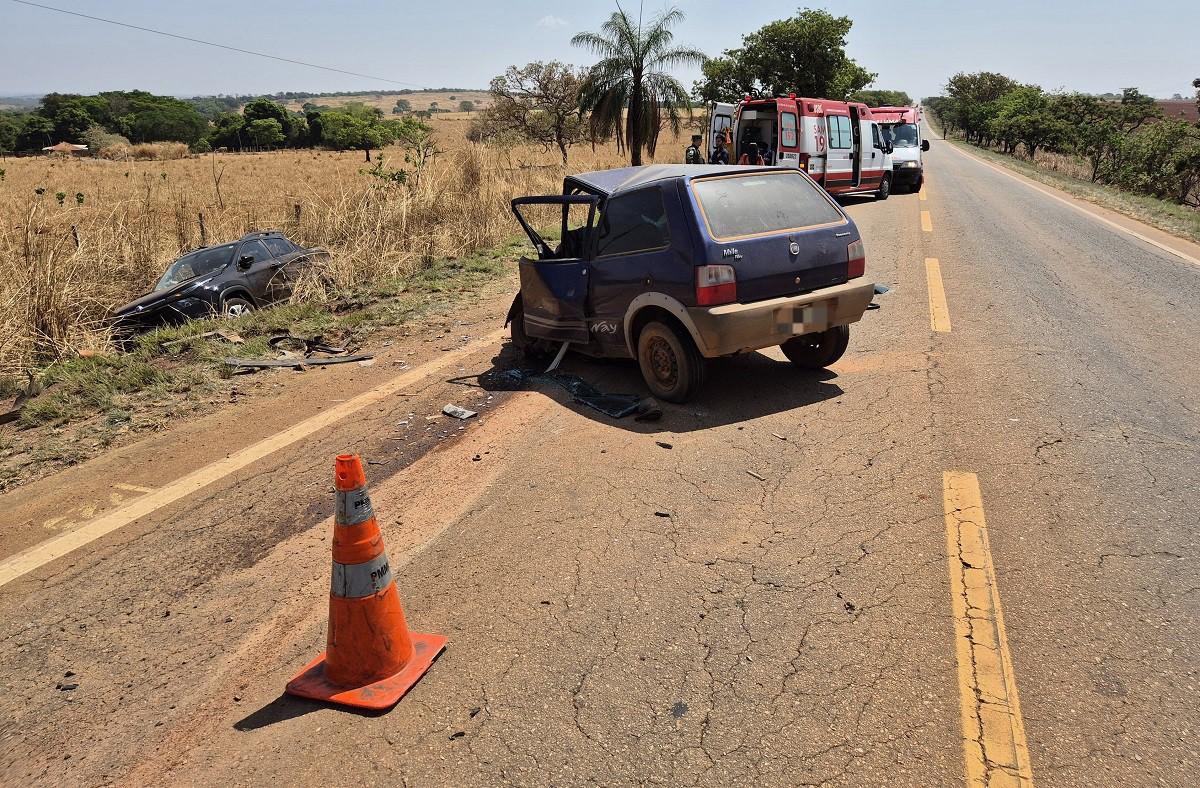 Motorista embriagado causou o acidente, na BR-352 (Foto/PMRV/DIVULGAÇÃO)