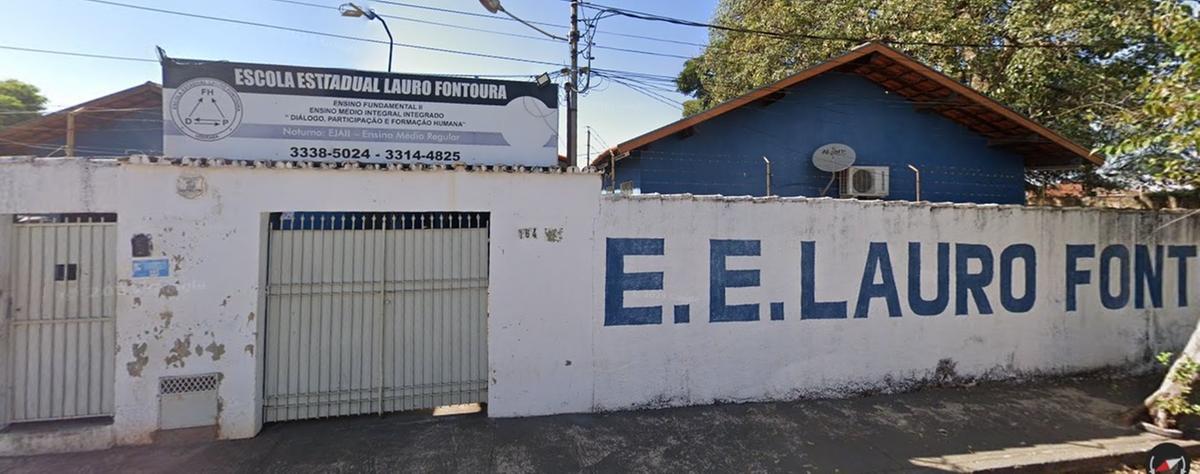 Escola Estadual Lauro Fontoura, onde ocorreu a confusão entre alunos e diretor (Foto/Reprodução Google Street View)