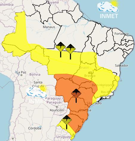 Previsão do tempo pelo InMet (Foto/Divulgação)