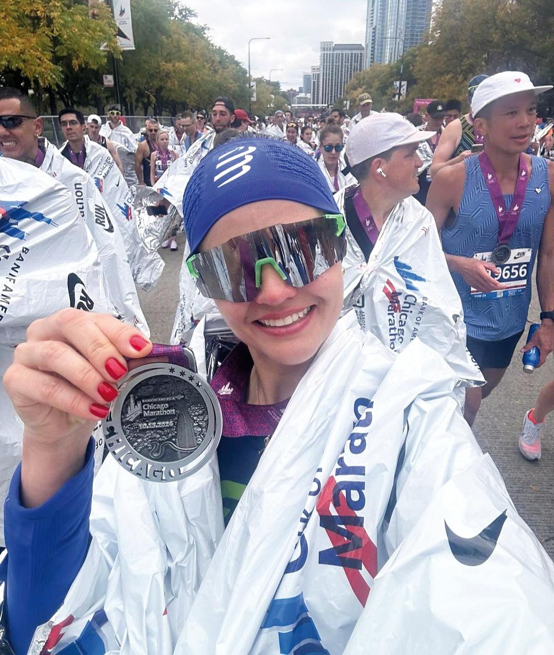 Tirando chapéu para a médica Sarah Cecílio Marques, que participou da Maratona de Chicago e fez bonito! (Foto/Arquivo pessoal)