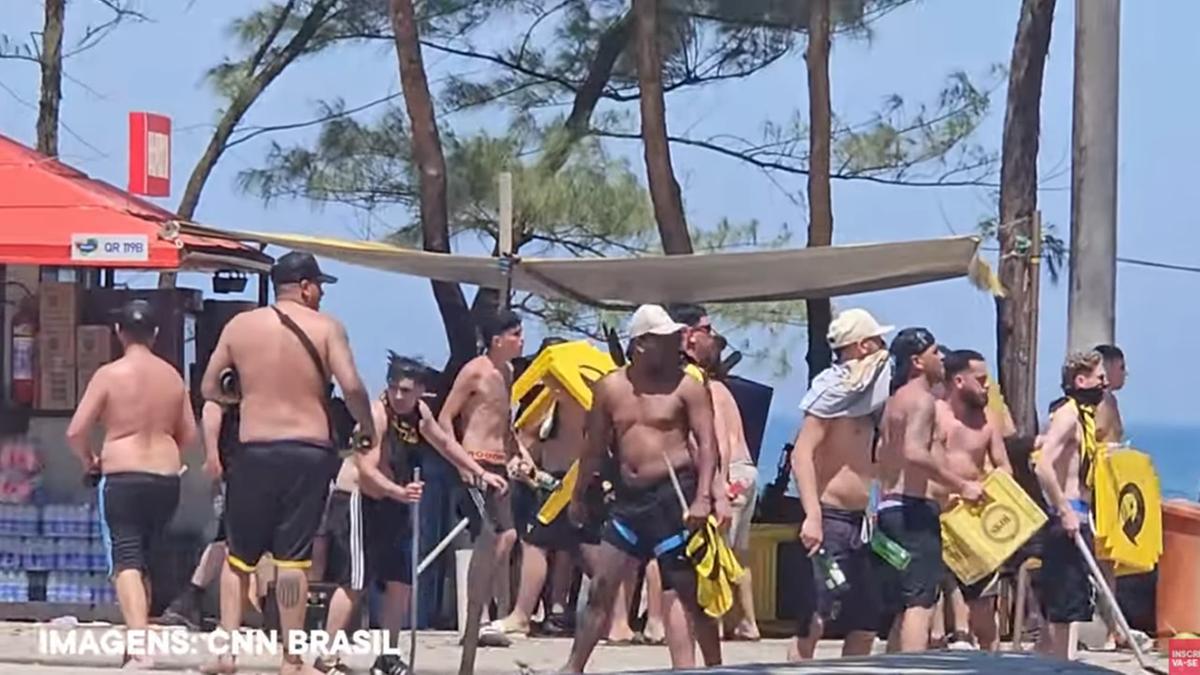 Peñarol prometeu apoio jurídico aos baderneiros uruguaios que invadiram o Rio De Janeiro (Foto/CNN)