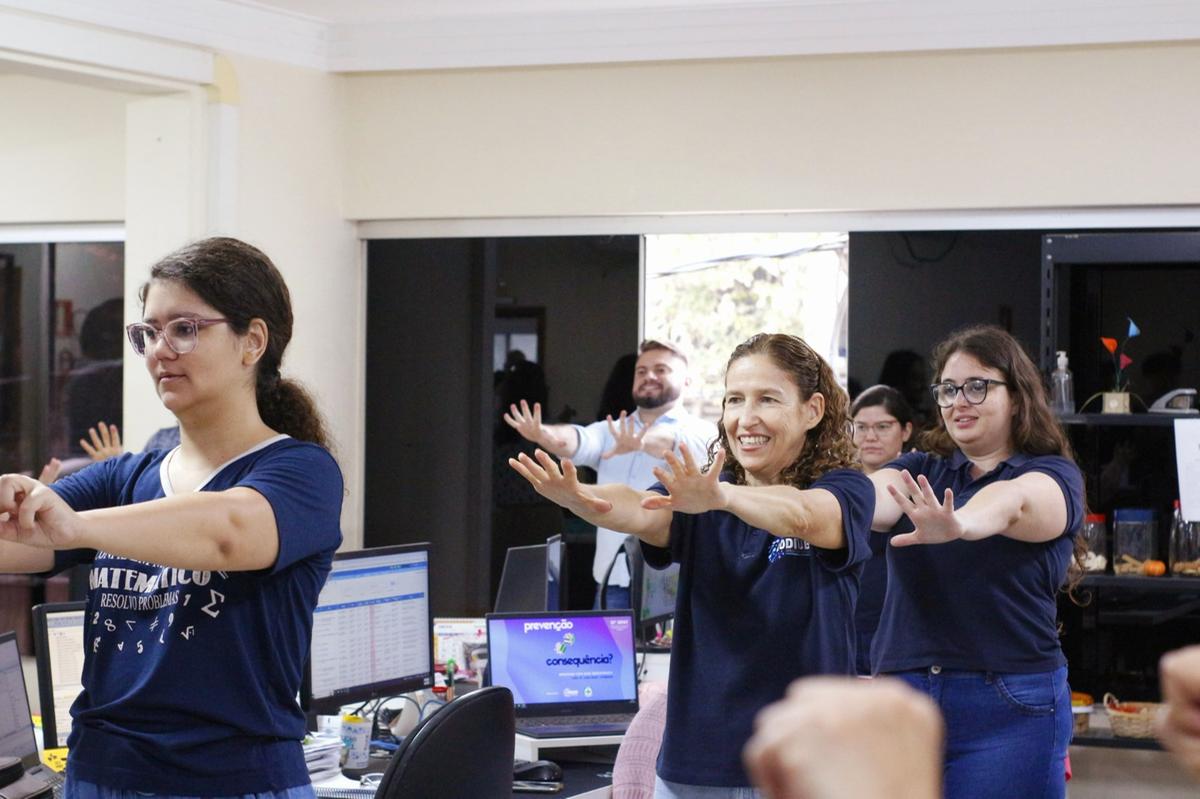 Programação também contou com ginástica laboral (Foto/Divulgação)