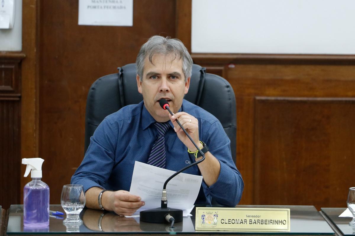 Vereador Cleomar Barbeirinho participou ontem da sessão do Legislativo municipal após a licença de Celso Neto (Foto/Rodrigo Garcia/CMU)