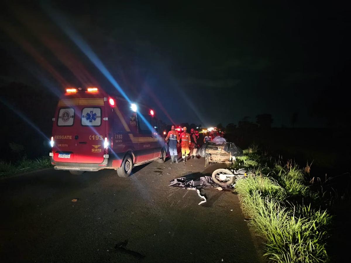 Acidente foi registrado na avenida K, em Uberlândia (Foto/CBMMG/Divulgação)