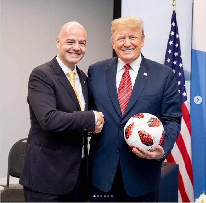 Donald Trump têm boa relação com a FIFA de Gianni Infantino (Foto/Instagram)