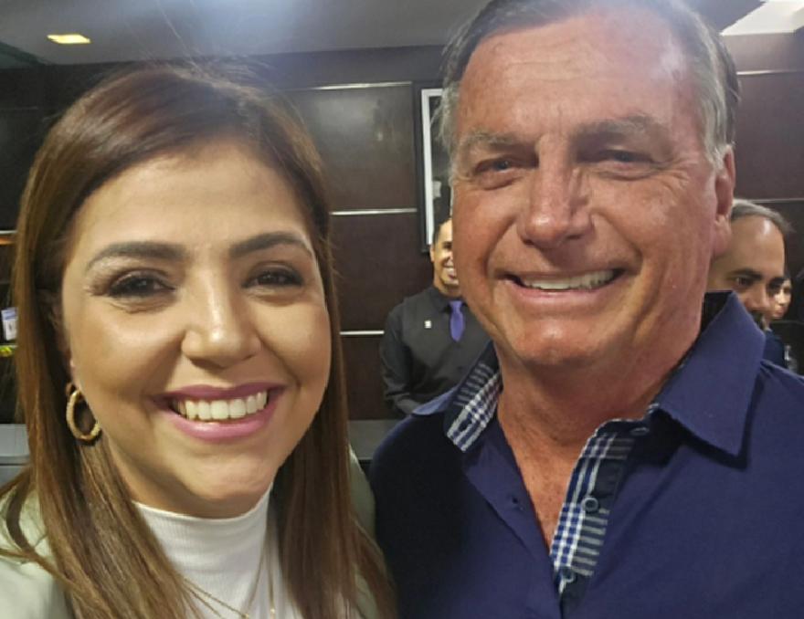 Ellen Miziara e Jair Bolsonaro (Foto/Reprodução/Instagram)