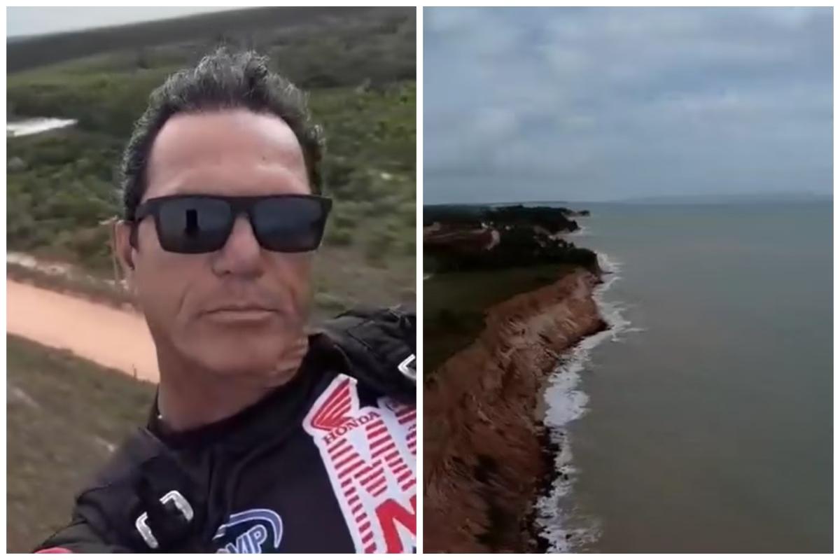 Eudes Cordeiro Faria era aposentado e estava na Bahia. (Foto/Reprodução de vídeo/Redes sociais)