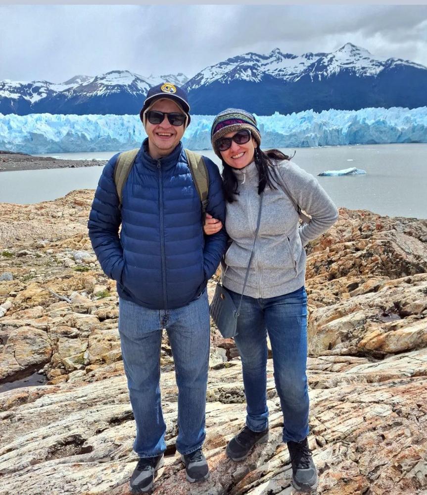 Aline de Santi e Fabiano Borges estão curtindo as maravilhas da Patagônia, Argentina (Foto/Marise Romano)