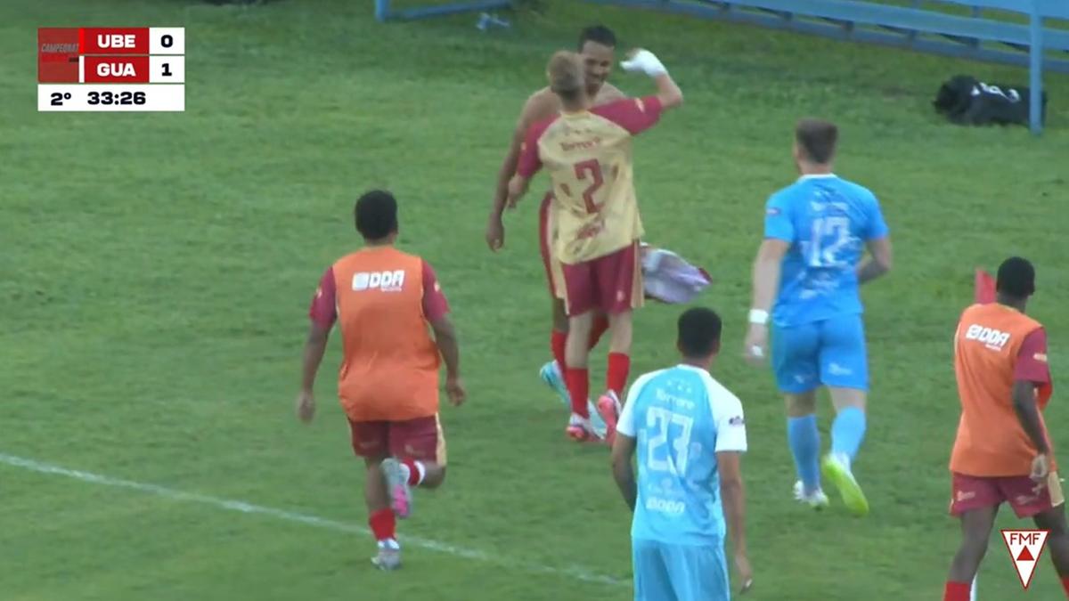 Colorado lutou até o fim, mas esbarrou no bom time do Guarani na tarde de ontem no Uberabão (Foto/Reprodução TV FMF)