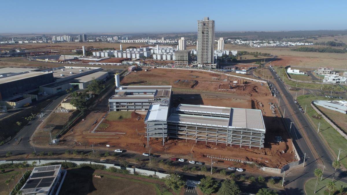 Imagem aérea do novo campus da Uniube em Uberlândia, que será inaugurado em 2025 (Foto/Arquivo/Uniube)