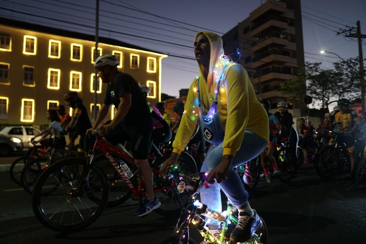 As inscrições para o 5º Pedal de Luz de Uberaba já estão abertas. (Foto/Divulgação/PMU)