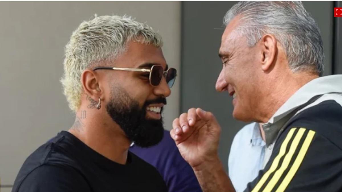 Gabigol e Tite nos bons tempos quando tudo era alegria (Foto/Marcelo Cortes Flamengo)