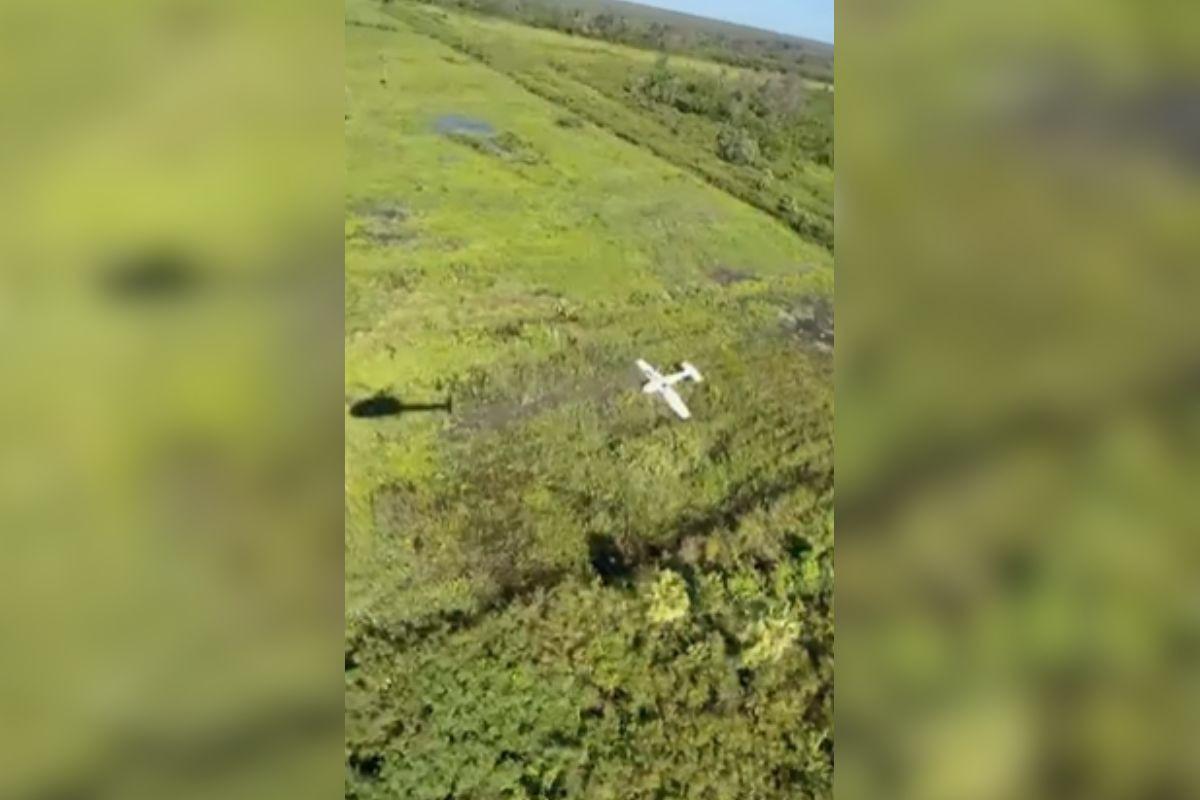 Foto mostra local de acidente de avião em Mato Grosso do Sul (Foto/Instagram/@cgpa.ms/Reprodução)