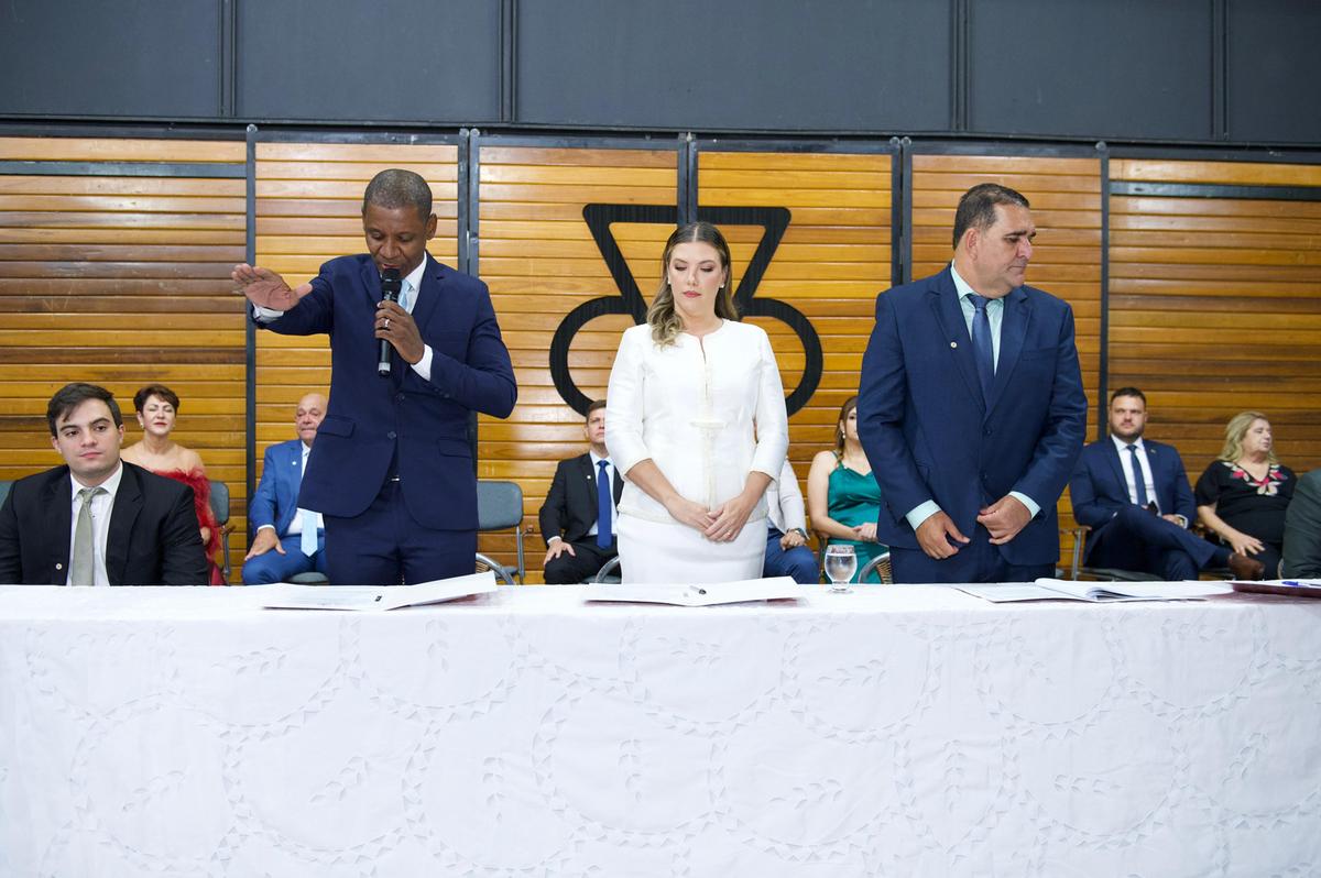 Solenidade de posse realizada nesta quarta-feira dia 1° de janeiro de 2025 (Foto/André Santos)