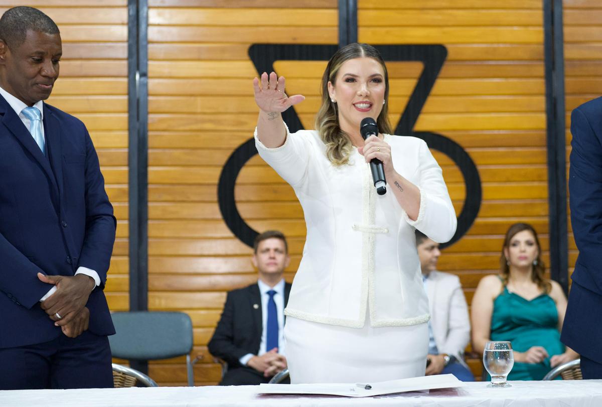 Prefeita Elisa Araújo com seu vice, Mauricinho de Sá (Foto/André Santos)