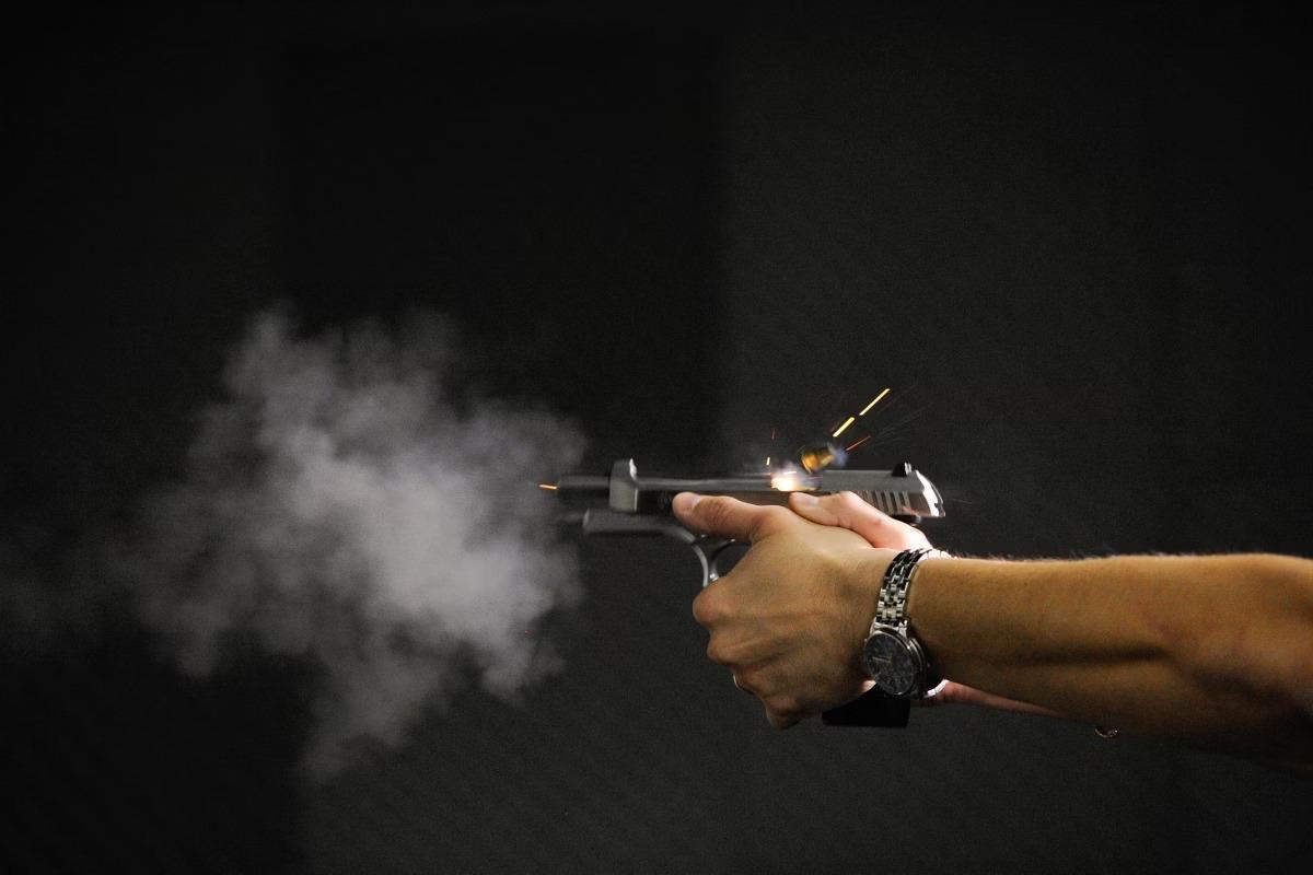 Instrutor dispara arma de fogo em clube de tiro de Brasília (Foto: Senado Federal do Brasil)