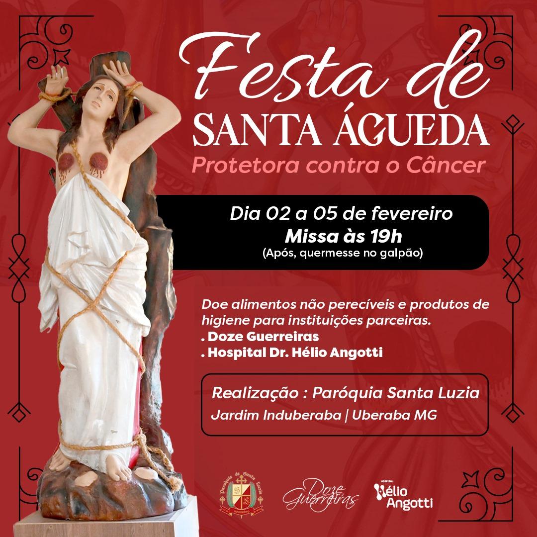 Santa Águeda, protetora do câncer, especialmente o câncer de mama. (Foto/Divulgação)