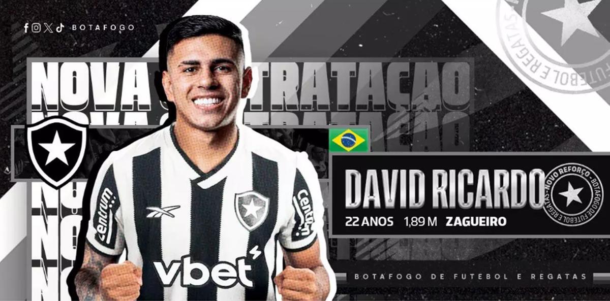 Revelado pelo Fluminense-PI, David Ricardo passou a se destacar na temporada 2022 já com a camisa do Ceará (Foto/Divulgação/Botafogo)