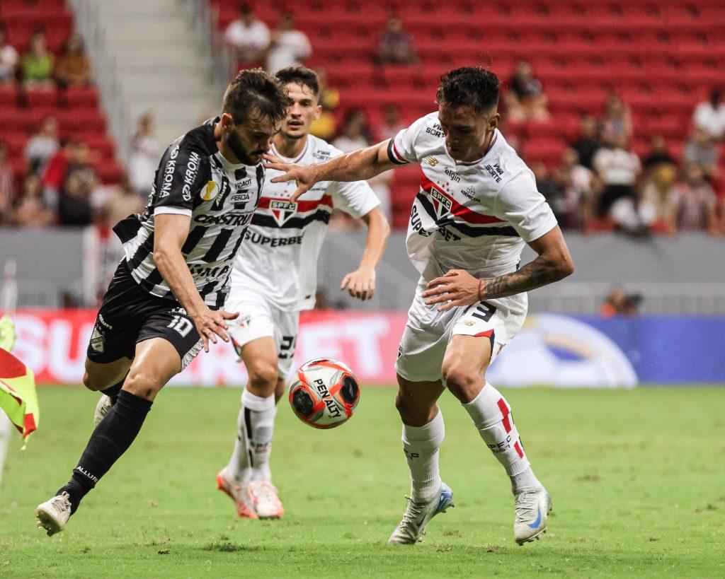 Mesmo com titulares e com vantagem numérica, o São Paulo teve dificuldades táticas contra a Inter de Limeira. (Foto/Filipe Fonseca/CEUB)