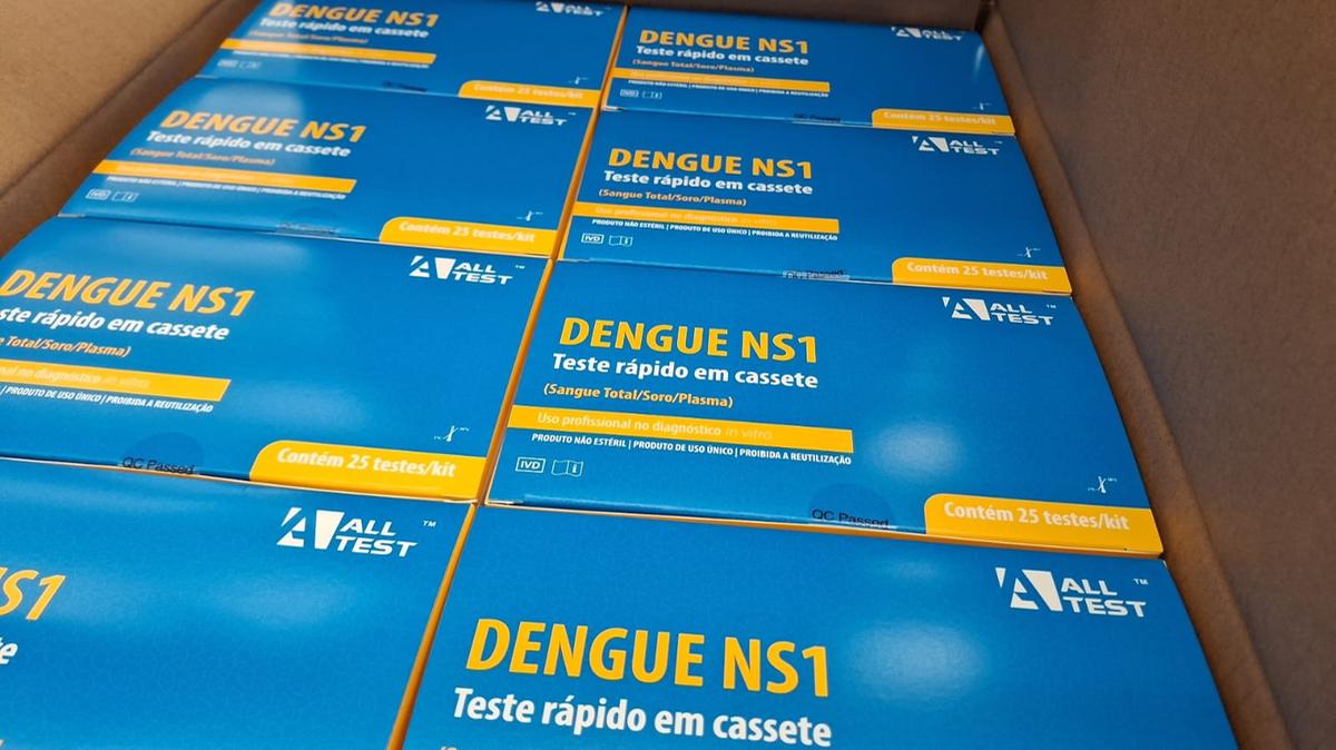 Testes NS1 em cassete que Uberaba receberá para auxiliar o diagnóstico de dengue (Foto/Divulgação)