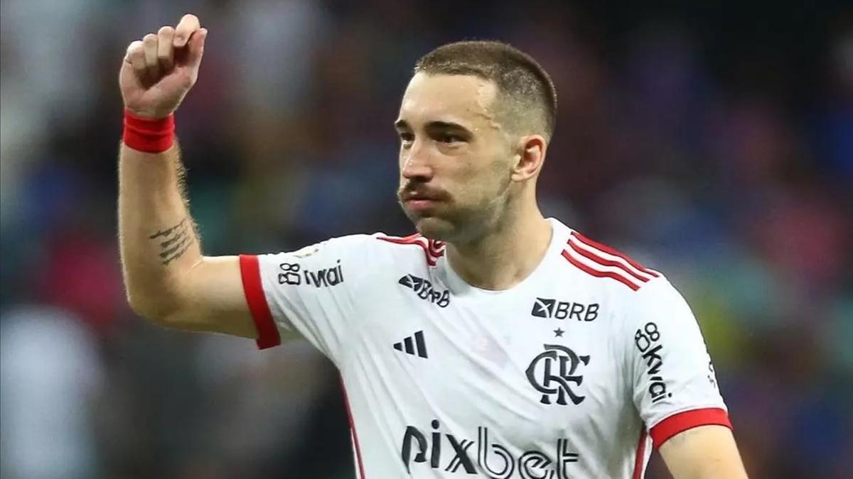 Léo Ortiz fez o gol do Flamengo para enorme festa das arquibancadas (Foto/Gilvan de Souza/Flamengo)