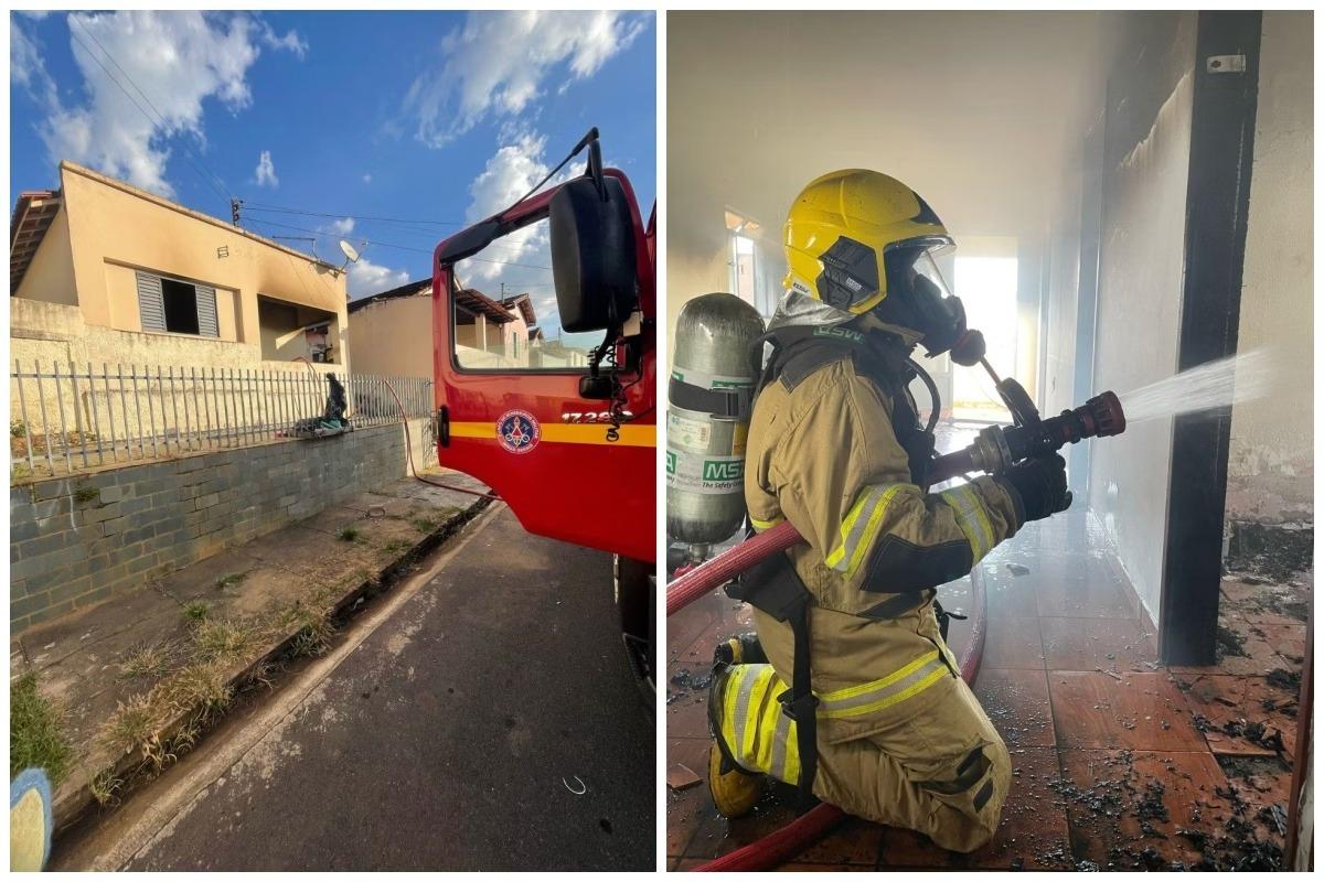 Ocorrência mobilizou os bombeiros de Araxá (Foto/Divulgação/Corpo de Bombeiros)