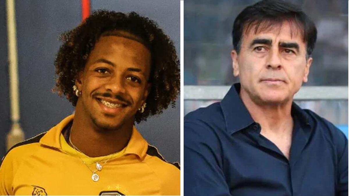 O jogador Ênio (a esquerda) disse que recebeu uma pancada no rosto do treinador do Grêmio Gustavo Quinteros (a direita) (Foto/Montagem)