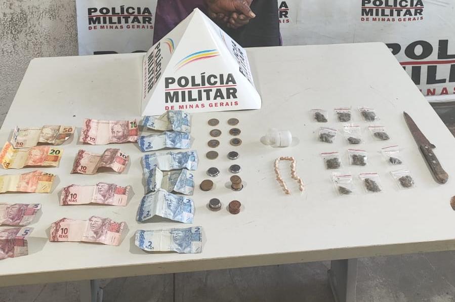 Os militares encontraram com o suspeito uma quantidade significativa de substâncias ilícitas (Foto/Divulgação)