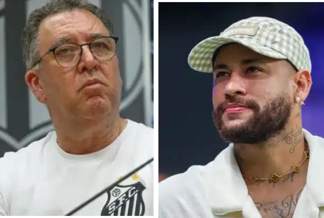 Marcelo Teixeira disse que Neymar passou por uma série de testes até o domingo, quando foi descartado da partida (Foto/Montagem)