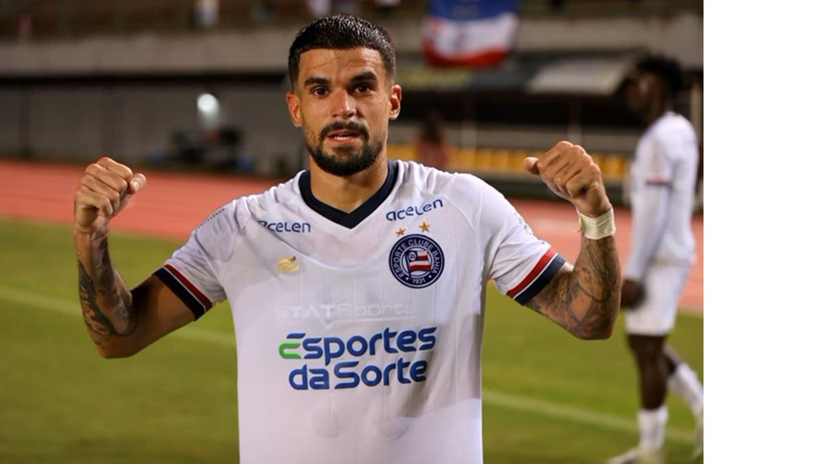 O único gol foi marcado por Cauly ainda no primeiro tempo (Foto: Felipe Oliveira - EC Bahia)
