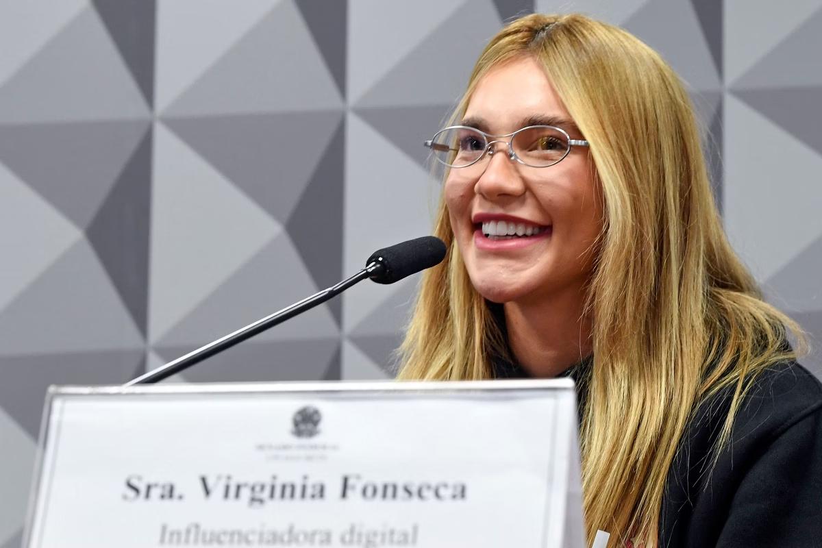 Virginia Fonseca durante participação na CPI das Bets, no Senado Federal (Foto/Senado Federal do Brasil)