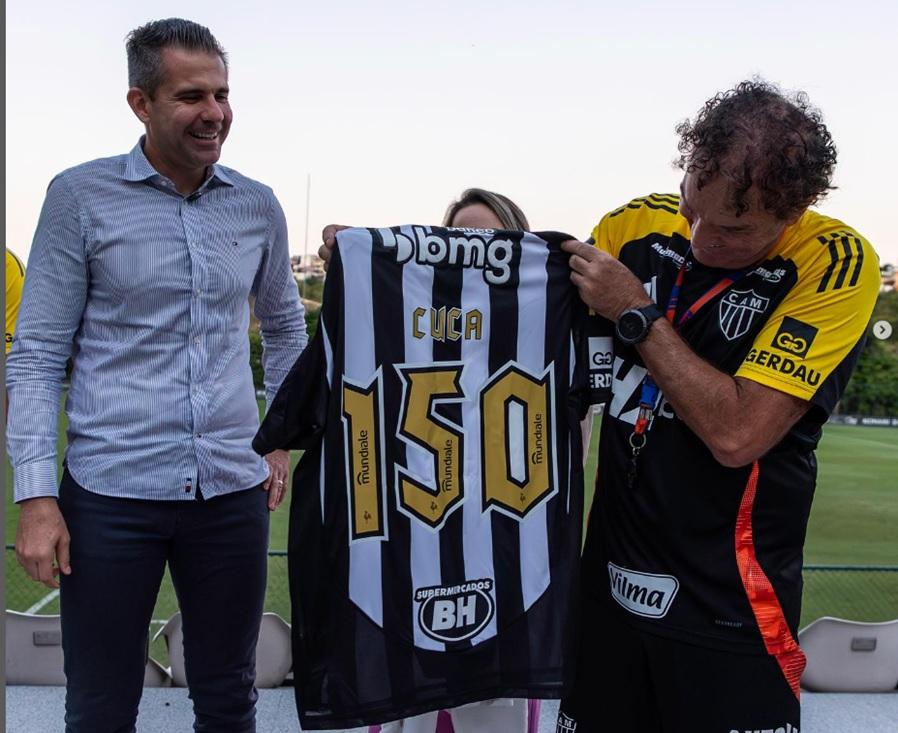 Cuca é o treinador mais vitorioso do Atlético com 150 vitórias (Foto/Instagram)
