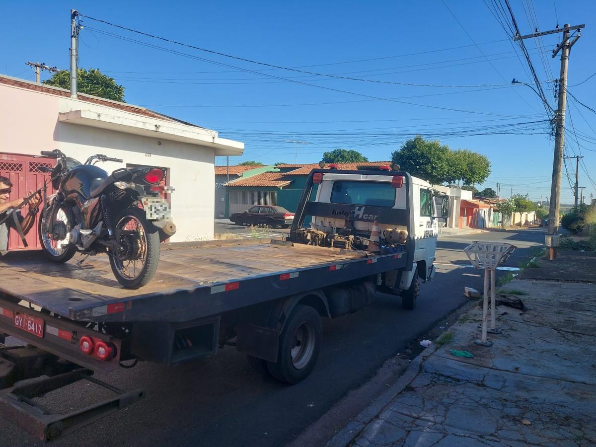 A motocicleta Honda/CG Titan 160 havia sido furtada dias antes. (Foto/Divulgação)
