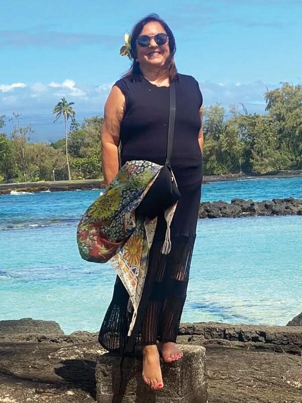 Amiga Meg Andrade foi curtir as belezas naturais do Hawai, especialmente as areias de Honolulu (Foto/Arquivo pessoal)