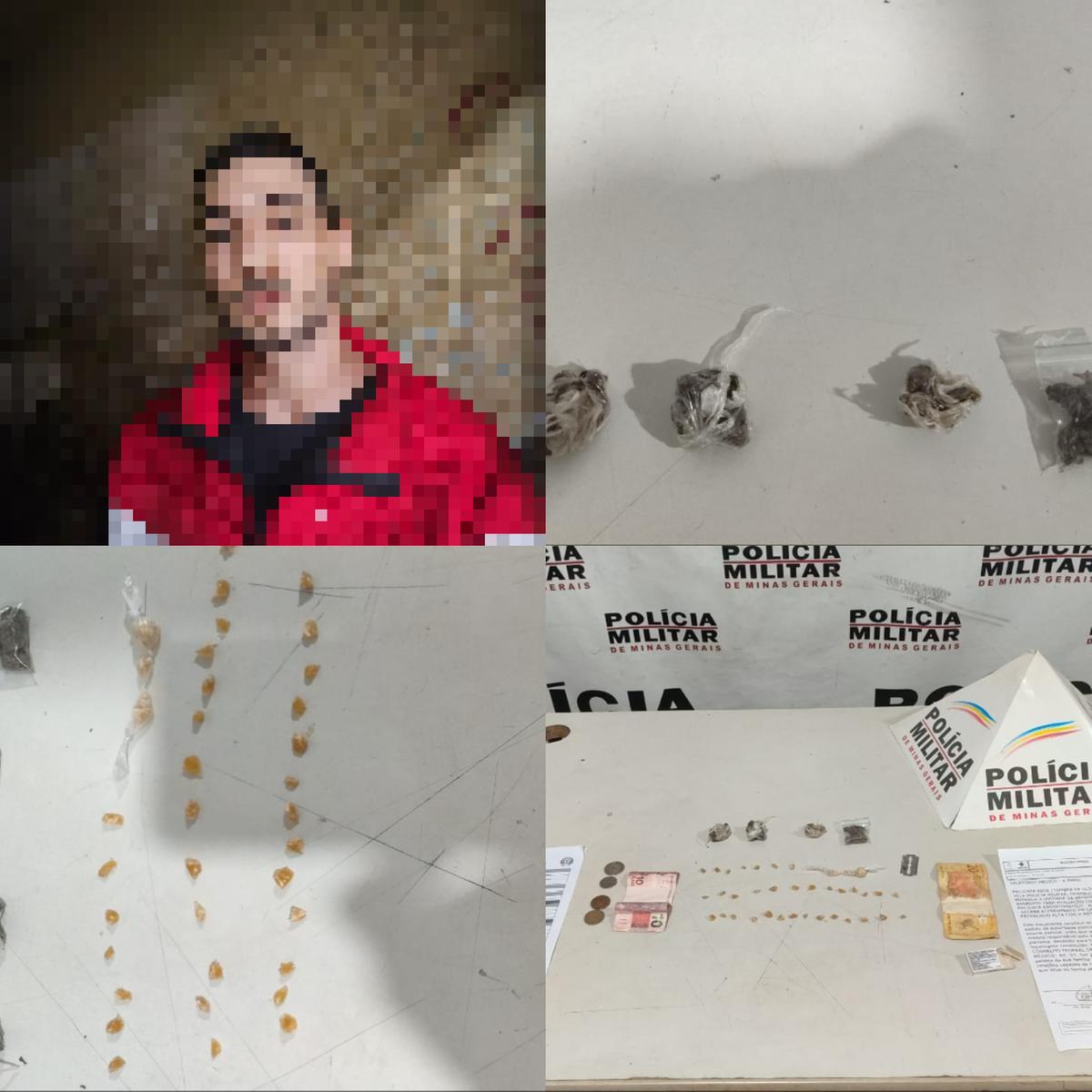 O cão Astor conseguiu localizar mais 37 pedras de crack e outras três buchas de maconha escondidas no interior da residência. (Foto/Divulgação)