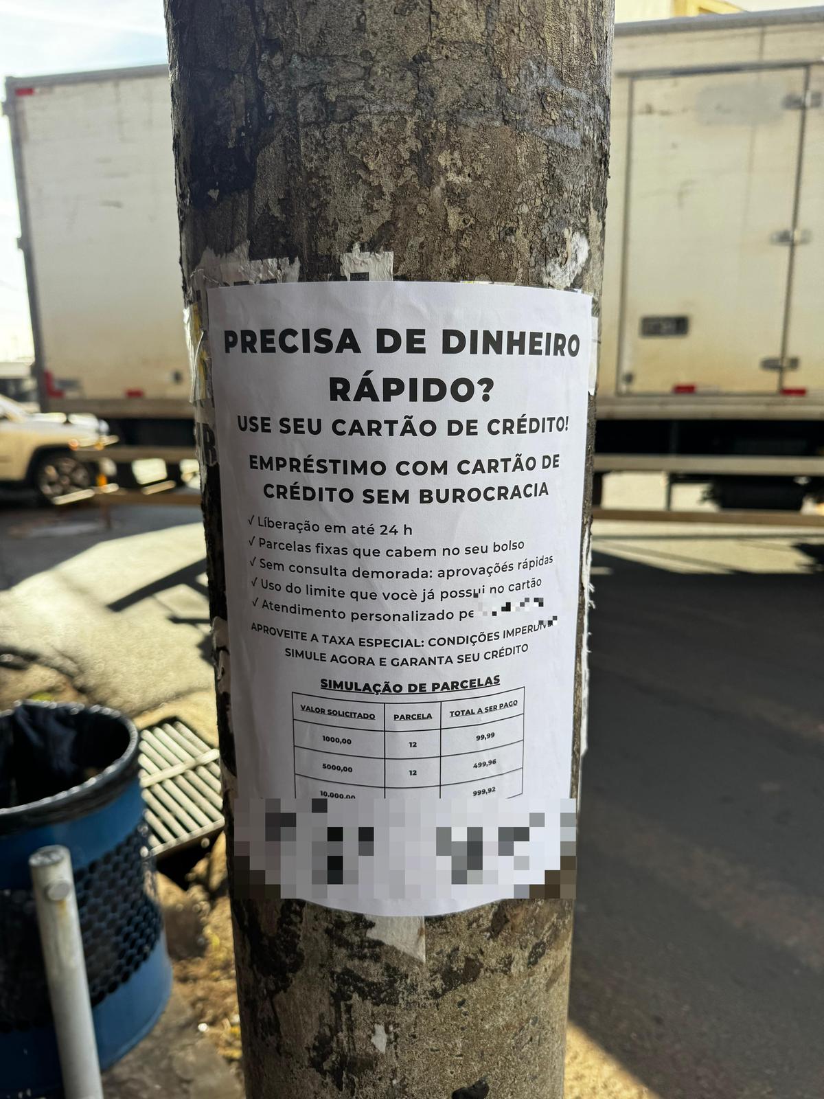 De acordo com o Departamento de Posturas, é ilegal colar cartazes em postes de Uberaba (Foto/Divulgação)